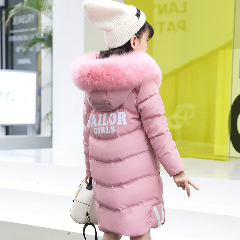 Teens Girls Padded Fur Jacket Winter Coat Children Kids Outerwear Teenager Warm Parkas Parks for Girls 4 5 6 8 9 10 12 Years 201102