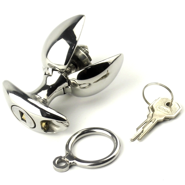 NEW Stainless Steel Anal Lock Openable Anal Plug Dilator Heavy Anus Beads Lock Anal Sex Toys For Men Woman Gay T200915