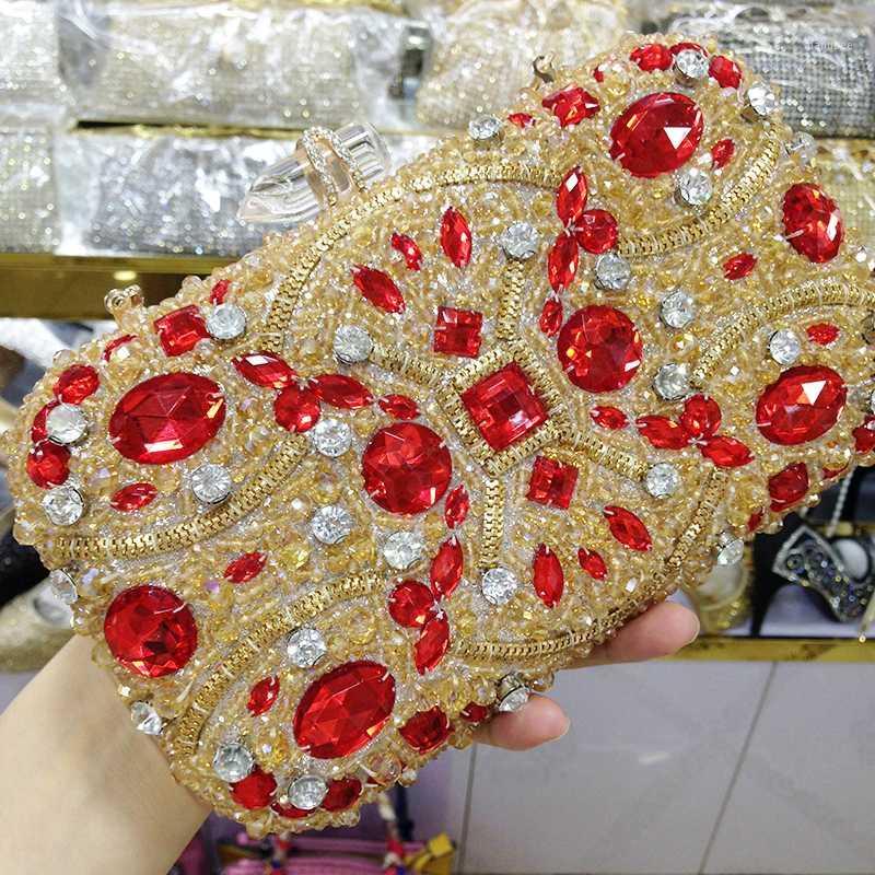 High Quality Red/White Rhinestone Crystal Clutch Wedding Purse Gold Beaded Evening Party Clutches Handbags Mini Shoulder Bags1
High Quality Red/White Rhinestone Crystal Clutch Wedding Purse Gold Beaded Evening Party Clutches Handbags Mini Shoulder Bags1