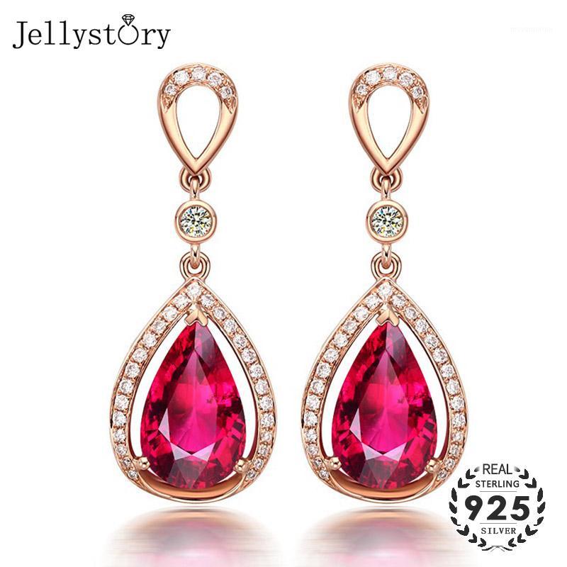 Jellystory Luxury Silver 925 Earrings with Water Drop Shape Ruby Zircon gemstones Earrings for Women Wedding Party Gifts Jewelry1
Jellystory Luxury Silver 925 Earrings with Water Drop Shape Ruby Zircon gemstones Earrings for Women Wedding Party Gifts Jewelry1