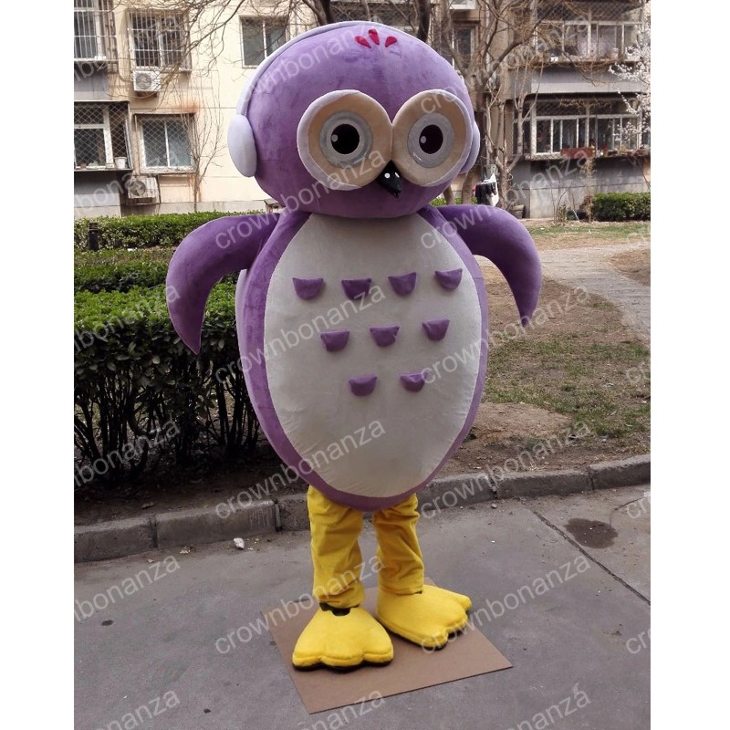 Halloween purple owl Mascot Costume High quality Cartoon Anime theme character Adults Size Christmas Carnival Birthday Party Outdoor Outfit