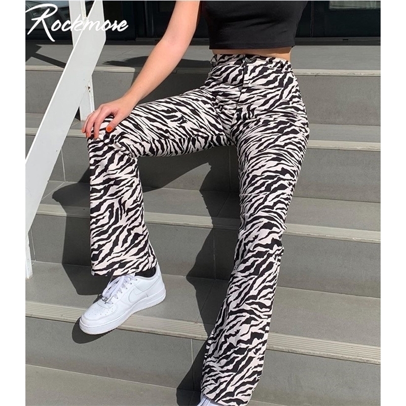Rockmore Zebra Striped Joggers Streetwear Straight Pants Women High Waist Trousers Plus Size Harajuku Korea Wide Leg Pants Femme 201228, As picture
Rockmore Zebra Striped Joggers Streetwear Straight Pants Women High Waist Trousers Plus Size Harajuku Korea Wide Leg Pants Femme 201228, As picture