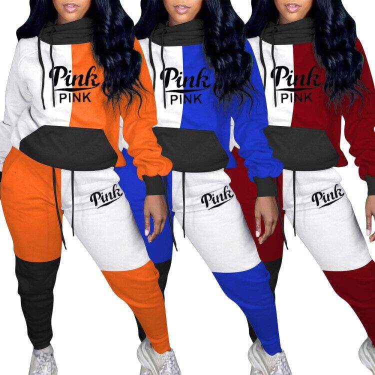 2021 New Activewear Patchwork Pink Women's Hooded Sweatshirt Jogger Pant Sporty Tracksuit Fitness Two Piece Set Outfits R2hw, Orange
2021 New Activewear Patchwork Pink Women's Hooded Sweatshirt Jogger Pant Sporty Tracksuit Fitness Two Piece Set Outfits R2hw, Orange