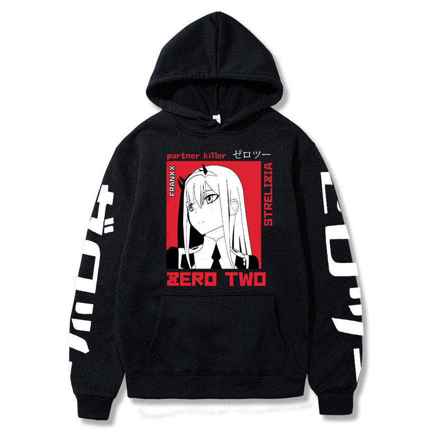 Franxx men's women's darling hooded sweatshirt, Kawaii zero two animation Unisex sweater, autumn and winter Harajuku clothing, new in, Black
Franxx men's women's darling hooded sweatshirt, Kawaii zero two animation Unisex sweater, autumn and winter Harajuku clothing, new in, Black