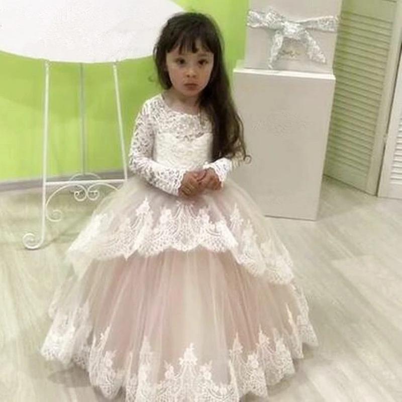 Girl's Dresses Lace Flower Girl For Weddings Long Sleeve Princess Appliqued Bow Kids First Communion Party Gown, Red;yellow
Girl's Dresses Lace Flower Girl For Weddings Long Sleeve Princess Appliqued Bow Kids First Communion Party Gown, Red;yellow