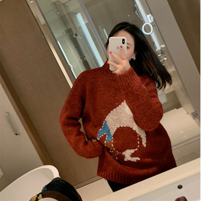 2021 Half Female Turtleneck Loose Outer Sweater Lazy Style Thick Autumn and New Winter Cartoon Penguin ELQA, Games
2021 Half Female Turtleneck Loose Outer Sweater Lazy Style Thick Autumn and New Winter Cartoon Penguin ELQA, Games