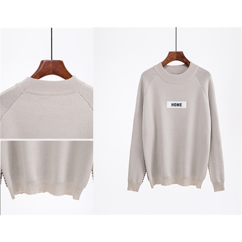 BornSra Spring New Women Fashion Cashmere Knitted Sweater Sets Sportswear Long-sleeved Trousers Two-piece Sets Tracksuit 201120