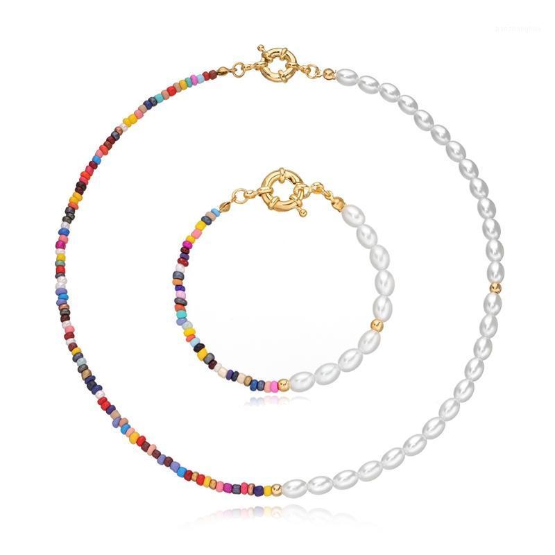 Earrings & Necklace Beaded Pearl And Bracelet Set Suitable For Ladies Girls Handmade Colored Seed Necklaces Bohemia, Silver
Earrings & Necklace Beaded Pearl And Bracelet Set Suitable For Ladies Girls Handmade Colored Seed Necklaces Bohemia, Silver