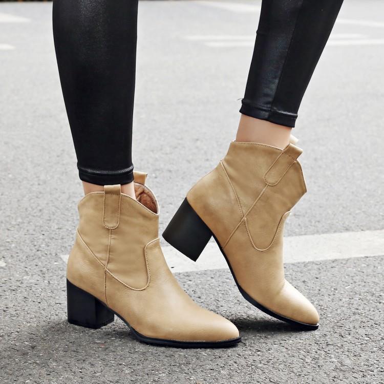 Big Size European and American wind-tipped short barrel middle heel jacket for boots1, Beige
Big Size European and American wind-tipped short barrel middle heel jacket for boots1, Beige