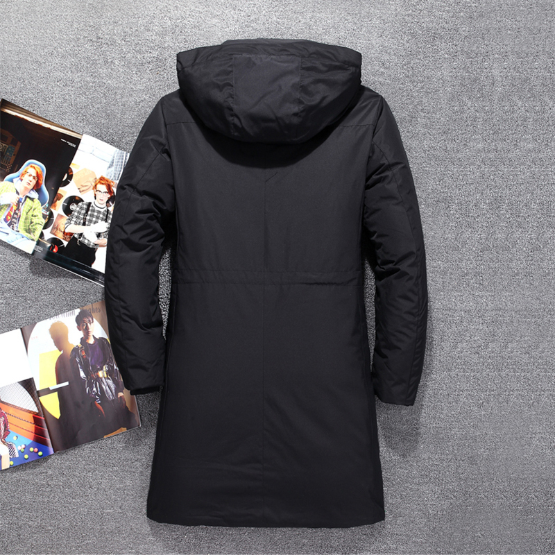 Long Down Jacket Men Top Quality Thick Winter NEW Hat Detached Warm Parka Waterproof Windproof -30 degrees 3073 201223