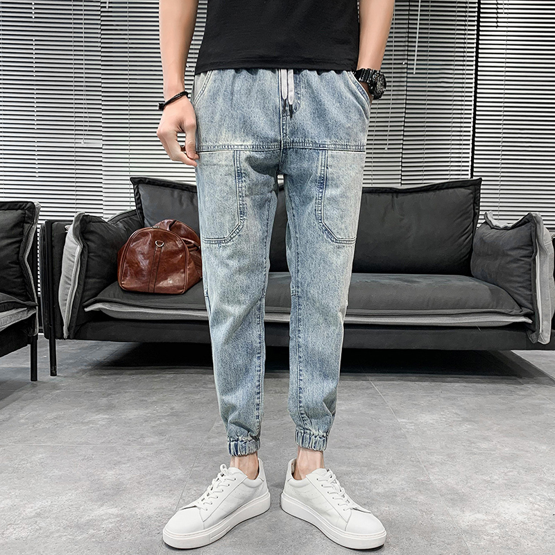 Summer Thin Men Jeans Korean Slim Fit Denim Harem Pants Men All Match Streetwear Joggers Casual Jeans For Men Clothing 34 201111