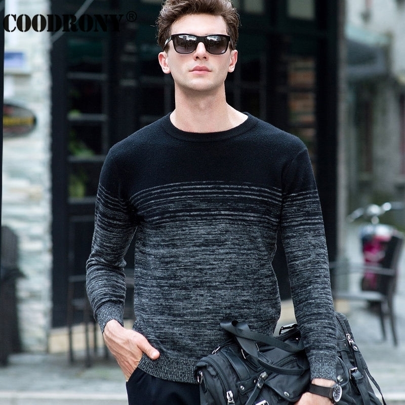 COODRONY 100% Merino Wool Sweater Men Winter Christmas Thick Warm Cashmere Sweaters Fashion Gradient Print O-Neck Pullover Homme 201117, Black
COODRONY 100% Merino Wool Sweater Men Winter Christmas Thick Warm Cashmere Sweaters Fashion Gradient Print O-Neck Pullover Homme 201117, Black