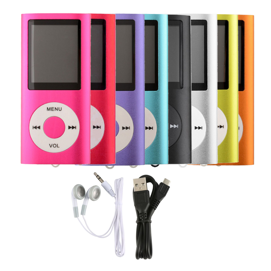 MP3 MP4 Player Slim 4TH 1.8"LCD screen 4G 8G storage built-in momery Video Radio FM Player Support 16GB 32GB Micro SD TF Card Mp4