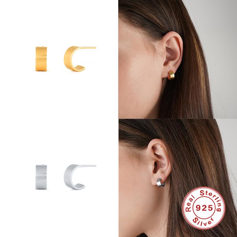 BOAKO Glossy C Shape 2021 Trend Earrings Silver 925 Jewelry Stud Earrings Girl Earring Piercing Natural Style Ear Cuff #12.13
BOAKO Glossy C Shape 2021 Trend Earrings Silver 925 Jewelry Stud Earrings Girl Earring Piercing Natural Style Ear Cuff #12.13