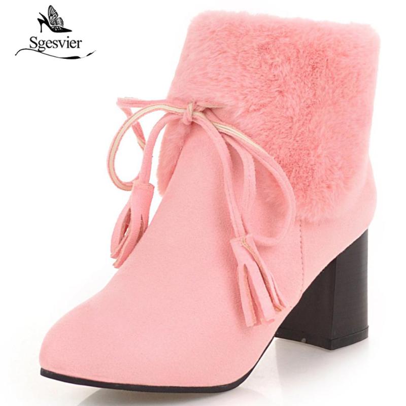 Sgesvier size 48 new designer women boots winter high heels warm snow boots lady fashion faux fur ankle shoes woman B615, Black
Sgesvier size 48 new designer women boots winter high heels warm snow boots lady fashion faux fur ankle shoes woman B615, Black