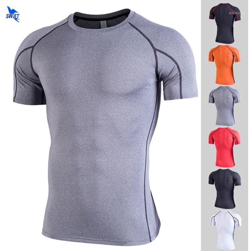 2020 NEW Sport Running T-shirt Quick Dry Men Short Sleeve Soccer Training Shirt Gym Fitness Compression Clothing Sportswear Tops1, Black
2020 NEW Sport Running T-shirt Quick Dry Men Short Sleeve Soccer Training Shirt Gym Fitness Compression Clothing Sportswear Tops1, Black
