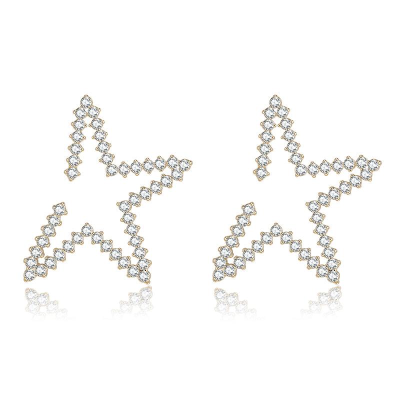 American Style Web Celebrity Stud Earrings With Exaggerated Personality Zircon Notch Pentagram Earrings Woman
American Style Web Celebrity Stud Earrings With Exaggerated Personality Zircon Notch Pentagram Earrings Woman
