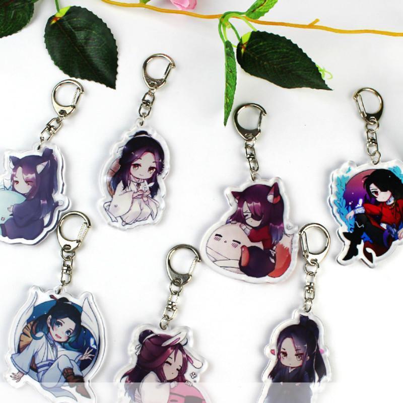 

Anime Keychain Man Tian Guan Ci Fu Key Chain Women Key Ring Chain for Pants Xie Lian Pendant Hua Cheng Cute Holder Brelok1