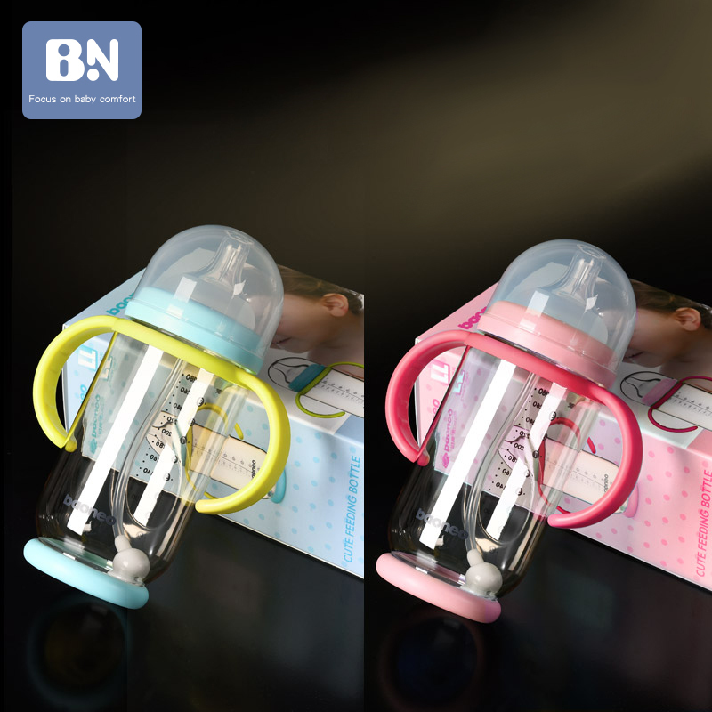 Beineng Silicone Nursing Bottle All Soft Baby Bottle Drop-Resistant Baby's Feeding Bottle Wide Aperture Anti-Flatulence Newborn LJ200831