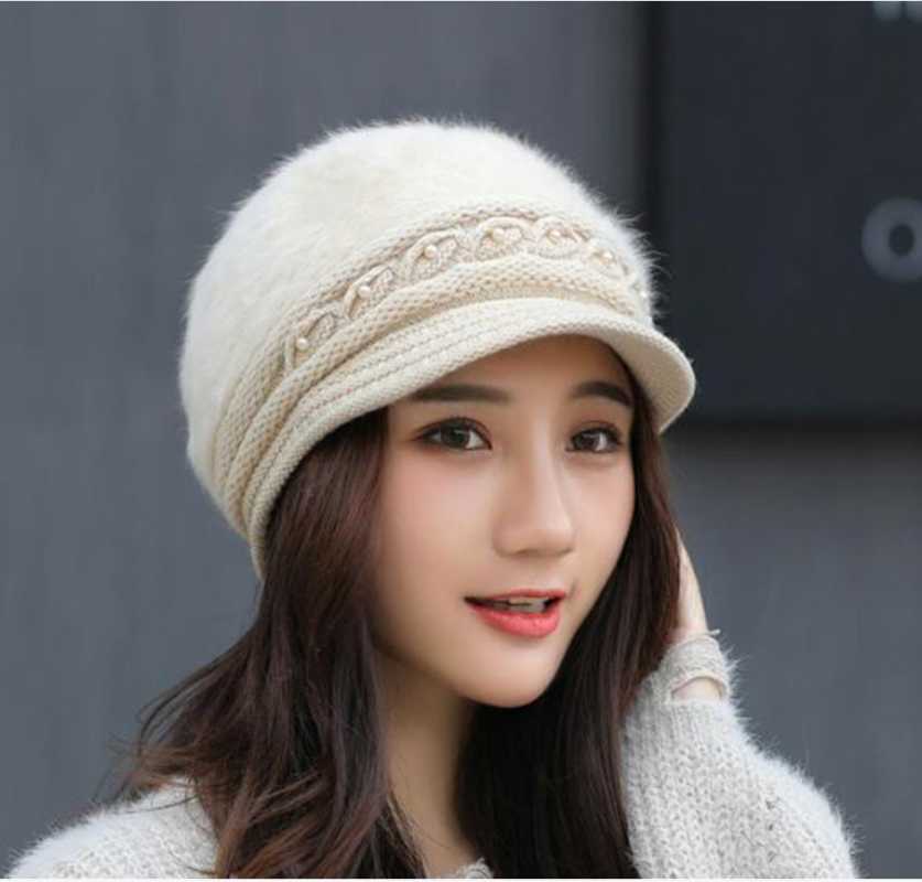 Beanie/Skull Caps Brand Hat Autumn And Winter Knitted Female Thermal Fur Windproof Beanies, White
Beanie/Skull Caps Brand Hat Autumn And Winter Knitted Female Thermal Fur Windproof Beanies, White