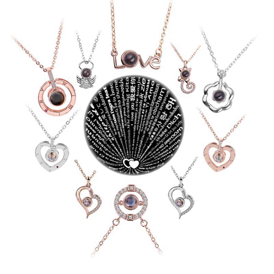 100 languages I love you Projection Necklace 28 Styles Romantic Love Memory Wedding Pendant Necklace Party Favor
100 languages I love you Projection Necklace 28 Styles Romantic Love Memory Wedding Pendant Necklace Party Favor
