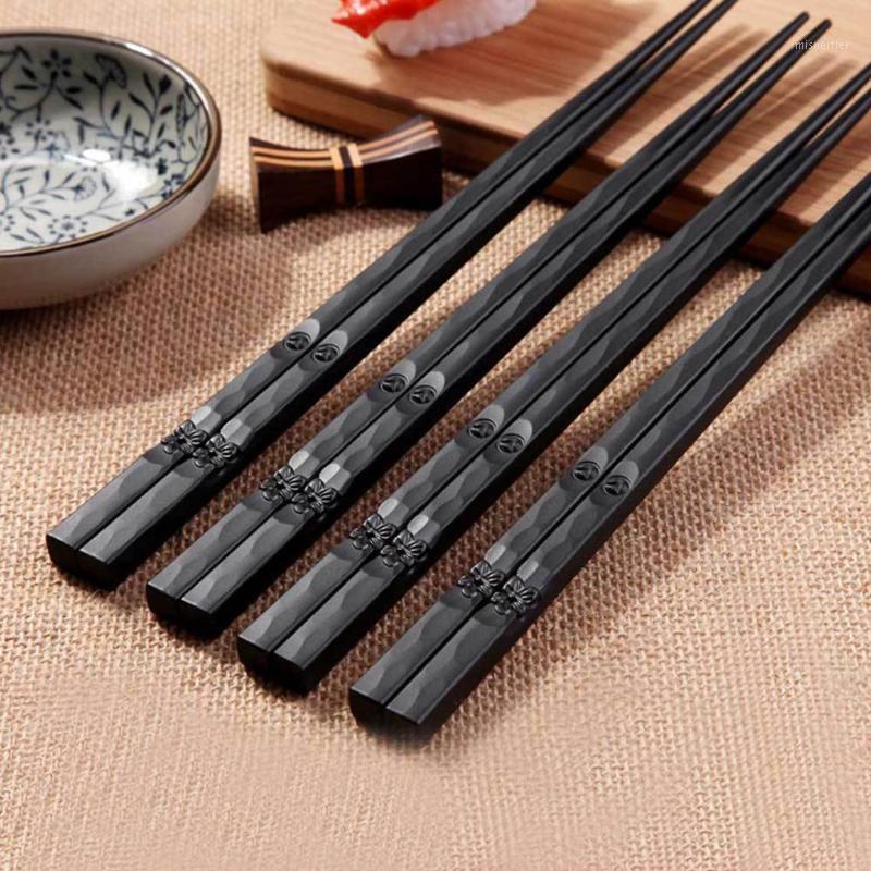 

1Pair Japanese chopsticks Alloy Non-Slip Sushi sticks Chinese Gift reusable chopsticks Chinese Long Non-Slip1