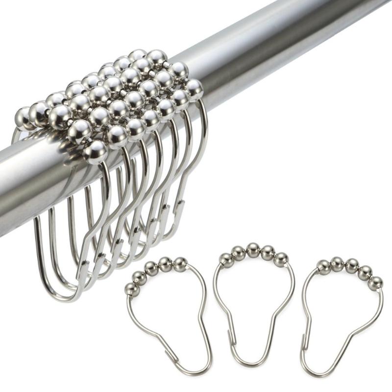 Feiqiong Brand Rustproof Stainless Steel Shower Curtain Rings Hooks, Set of 12 (Polished Nickel) For Shower Curtains Or Bathroom
Feiqiong Brand Rustproof Stainless Steel Shower Curtain Rings Hooks, Set of 12 (Polished Nickel) For Shower Curtains Or Bathroom