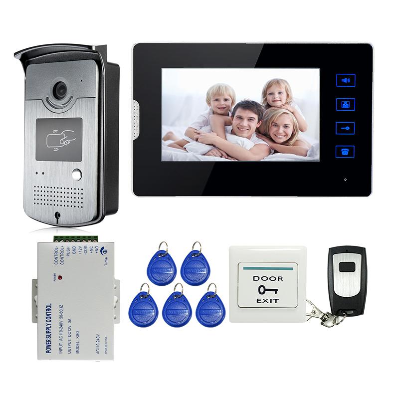 Wired 7" Touch Screen Video Door Phone Intercom RFID System + 2 Monitor + 1 Outdoor Camera Power Supply Control Electric lock
Wired 7" Touch Screen Video Door Phone Intercom RFID System + 2 Monitor + 1 Outdoor Camera Power Supply Control Electric lock