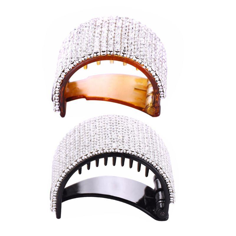 Womens Plastic Hair 8 Row Faux Crystal Rhinestone Barrettes Glitter Banana Hair Crab Round Ponytail Holder Clips Clamp W15
Womens Plastic Hair 8 Row Faux Crystal Rhinestone Barrettes Glitter Banana Hair Crab Round Ponytail Holder Clips Clamp W15