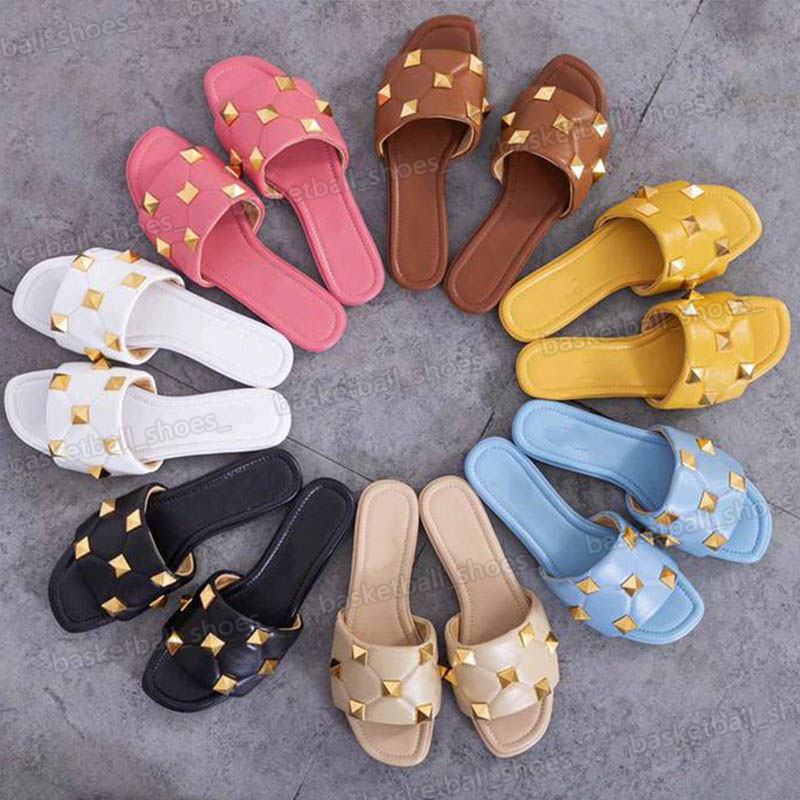 Summer Designer Luxury Women Sandals Genuine Leather Rivet Slippers Princetown Mules Loafers Simple Durable Woman Flip Flops, Colour 1
Summer Designer Luxury Women Sandals Genuine Leather Rivet Slippers Princetown Mules Loafers Simple Durable Woman Flip Flops, Colour 1