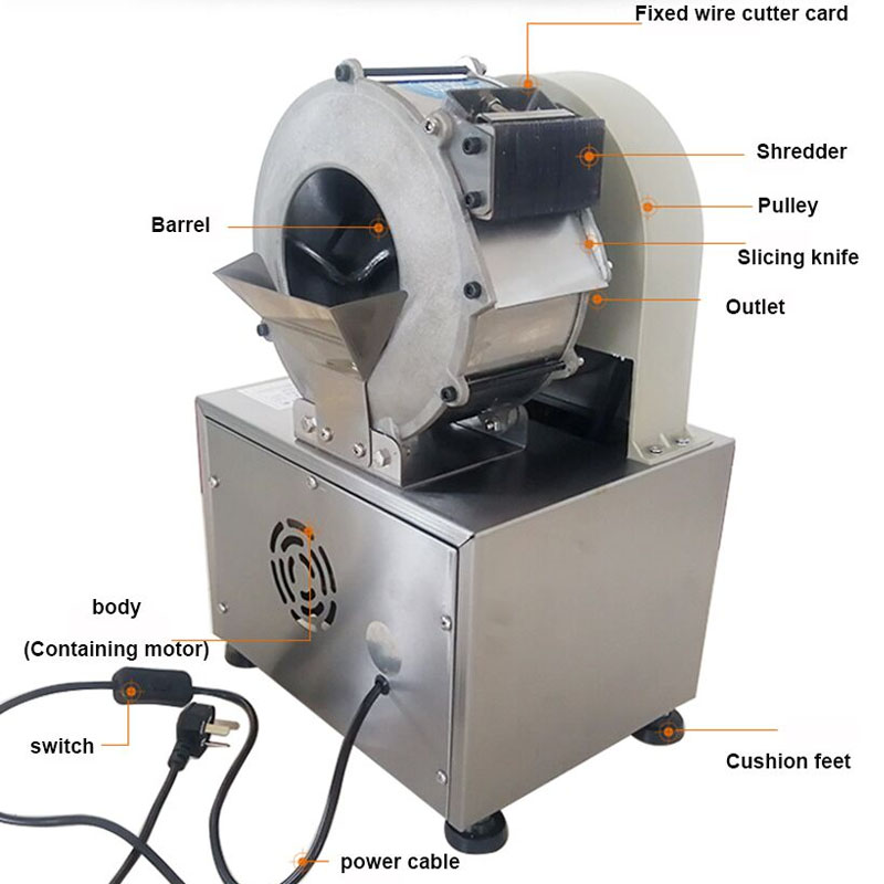 220Multi-function Automatic Cutting Machine Commercial Electric Potato Carrot Ginger Slicer shred Vegetable Cutter Electric vegetable cuttin