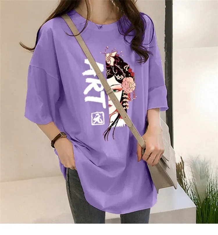 NEW women fashion clothing new women's Top plus size Chinese printed Korean round neck long sleeve T-shirt graphic t shirts 201029