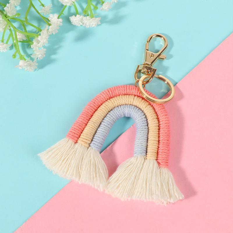 Keychains 1Pc Weaving Rainbow For Women Boho Handmade Key Holder Keyring Macrame Bag Charm Car Hanging Jewelry Gifts 2022
Keychains 1Pc Weaving Rainbow For Women Boho Handmade Key Holder Keyring Macrame Bag Charm Car Hanging Jewelry Gifts 2022