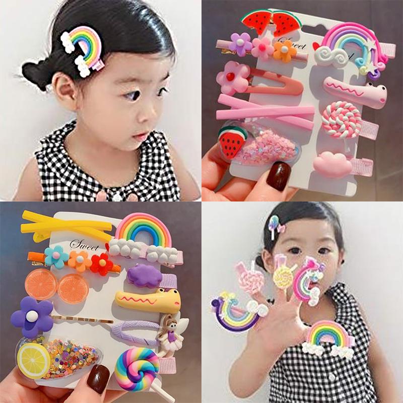 Hair Clips & Barrettes 3/8/9/10pcs Girls Cute Rainbow Star Flower Hairpins Children Sweet Barrette Hai Ornament Fashion Accessories
Hair Clips & Barrettes 3/8/9/10pcs Girls Cute Rainbow Star Flower Hairpins Children Sweet Barrette Hai Ornament Fashion Accessories