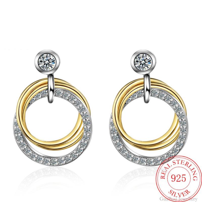 Stud Luxury 925 Sterling Silver Women Jewelry Earrings Mini Double Round Zircon Dangle Earing Vintage Charm Girls Gifts
Stud Luxury 925 Sterling Silver Women Jewelry Earrings Mini Double Round Zircon Dangle Earing Vintage Charm Girls Gifts