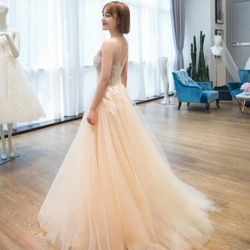 2021 New Lace Bride Dressed As a Party Gown 99W2, Same as the photos