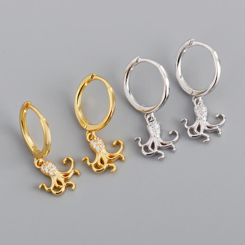 New Trendy Fine Octopus Ear Hoop Pendant Earrings For Women Genuine 925 Sterling Silver Bohemia Animal Jewelry Accessories
New Trendy Fine Octopus Ear Hoop Pendant Earrings For Women Genuine 925 Sterling Silver Bohemia Animal Jewelry Accessories