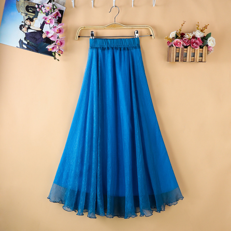 2021 New Women' Elegant High Chiffon Maxi Summer Ladies Casual Elastic Waist 2 Layers Skirts Feminina Long Skirt Y335 3gdp, Black
2021 New Women' Elegant High Chiffon Maxi Summer Ladies Casual Elastic Waist 2 Layers Skirts Feminina Long Skirt Y335 3gdp, Black