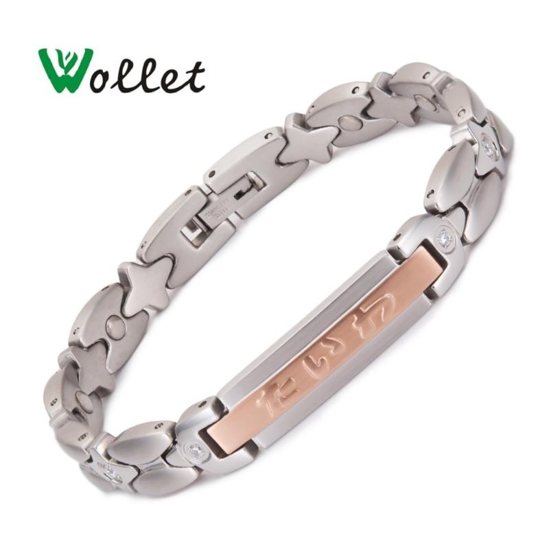Wollet Jewelry Japanese Design Stainless Steel Bracelet Bangle for Women Germanium CZ Stone Rose Gold Health Healing Energy
Wollet Jewelry Japanese Design Stainless Steel Bracelet Bangle for Women Germanium CZ Stone Rose Gold Health Healing Energy