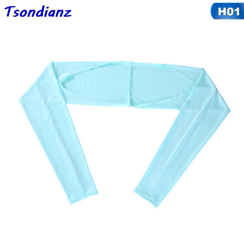 Ladies Women Summer Outdoor Riding Golf Sports Shawl Sleeves Ice Silk Sun Protection Sleeve Protective Clothing, H11