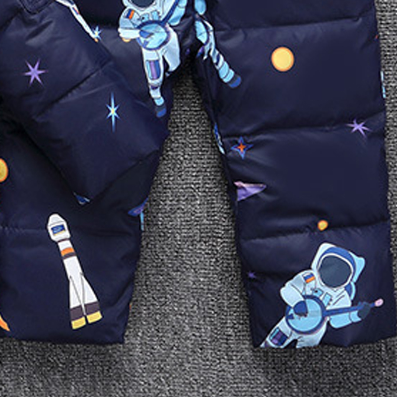 Menoea Parka Real Fur Hooded Boy Baby Overalls Girl Winter Down Jacket Warm Kids Pants Children Snowsuit Girls Outerwear Suits Y1117