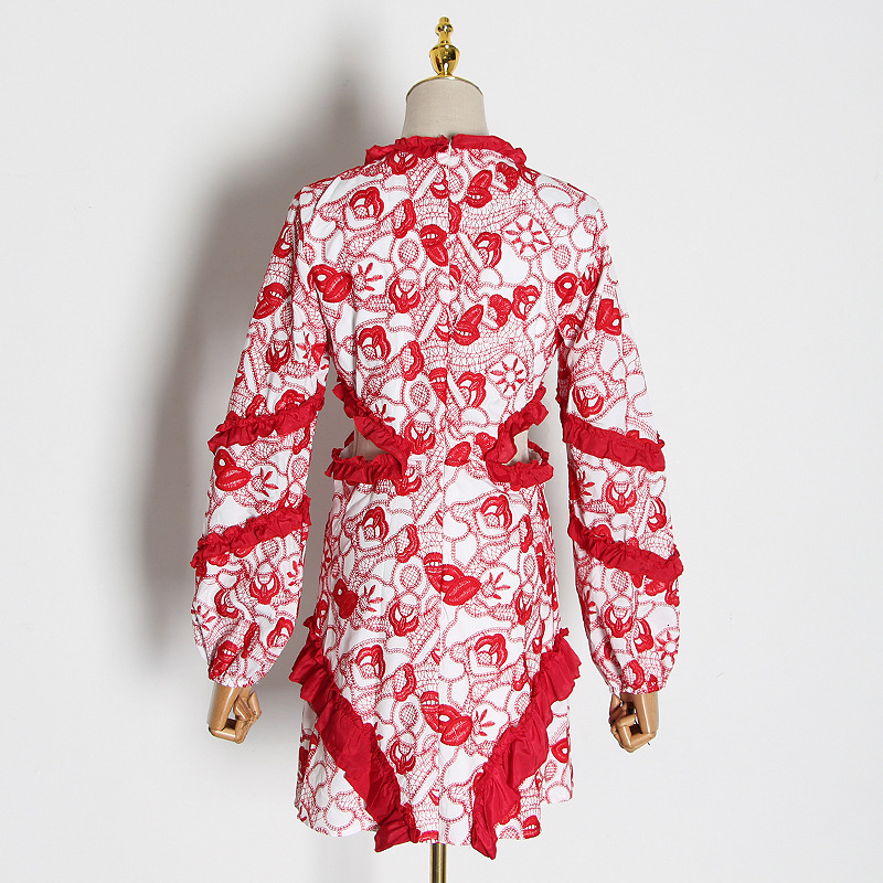 2021 New Woman Dressed in V-embroidered Floral Neckline Long Lantern, Spring Boho, Vintage Party Elegant Mini Dress Women's Clothes. 4a03, Red
2021 New Woman Dressed in V-embroidered Floral Neckline Long Lantern, Spring Boho, Vintage Party Elegant Mini Dress Women's Clothes. 4a03, Red
