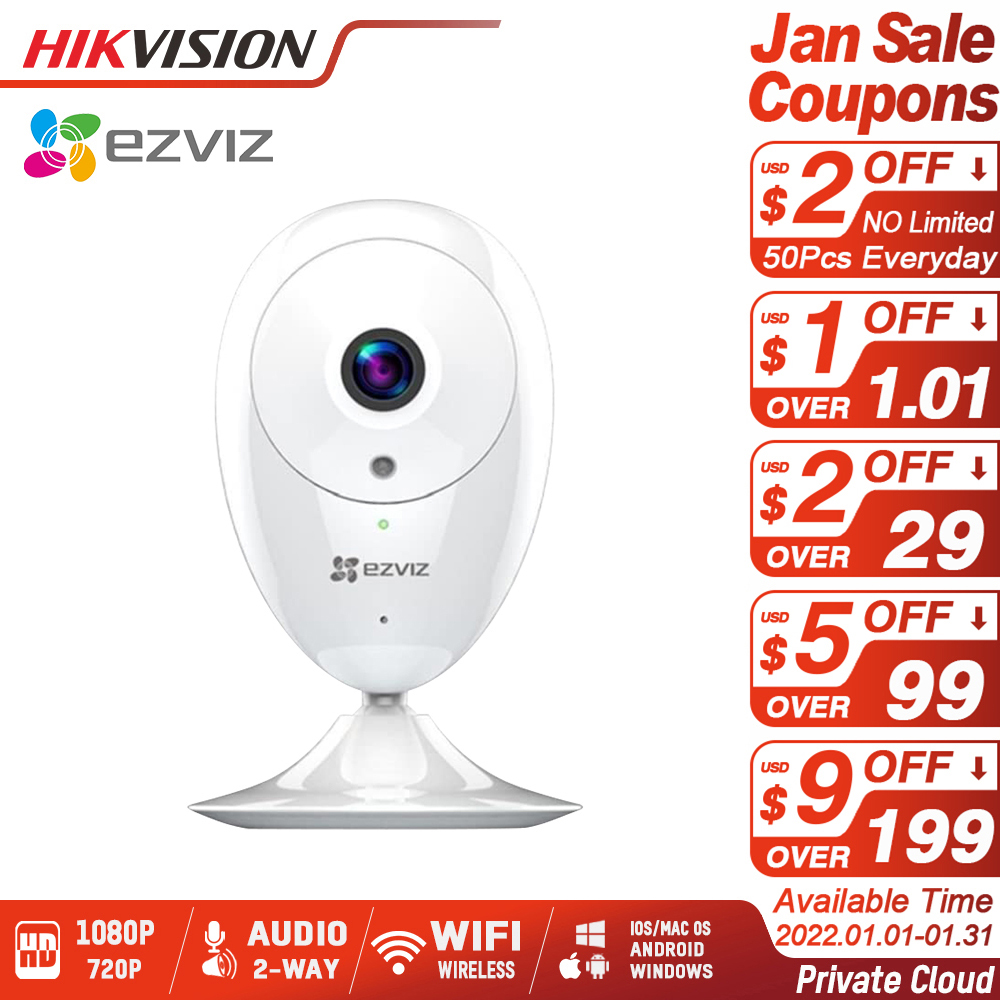 Caméra IP EZVIZ ezCube 720p 1080p Excellente caméra WiFi à vision nocturne Avertissement audio bidirectionnel Prise en charge grand angle 128 Go