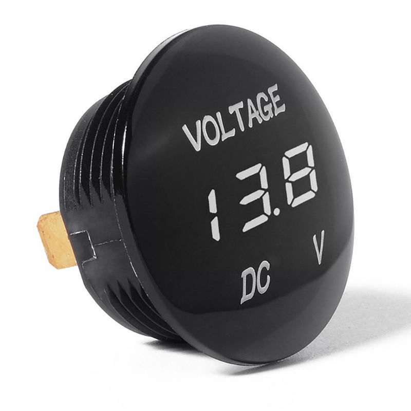 12v Display Waterproof Gauge Voltage Meter Led Digital Voltmeter for Motorcycle Car Gauges