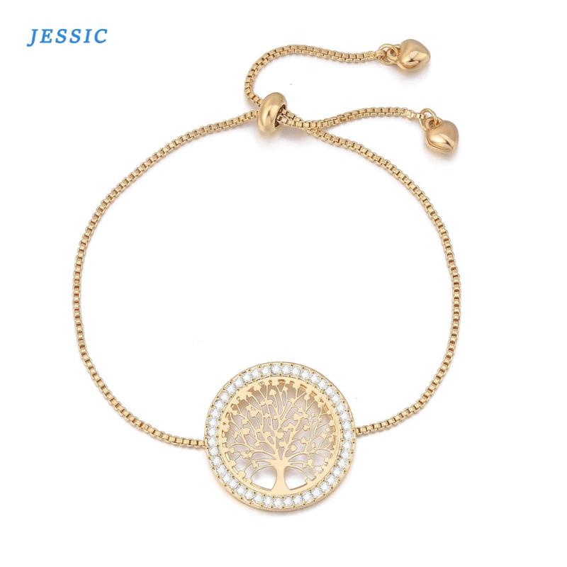 Charm Bracelets JESSIC 2021 Clear Crystal Gold Bangles For Women Tree Of Life Adjustable Bracelet Jewelry Gift
Charm Bracelets JESSIC 2021 Clear Crystal Gold Bangles For Women Tree Of Life Adjustable Bracelet Jewelry Gift