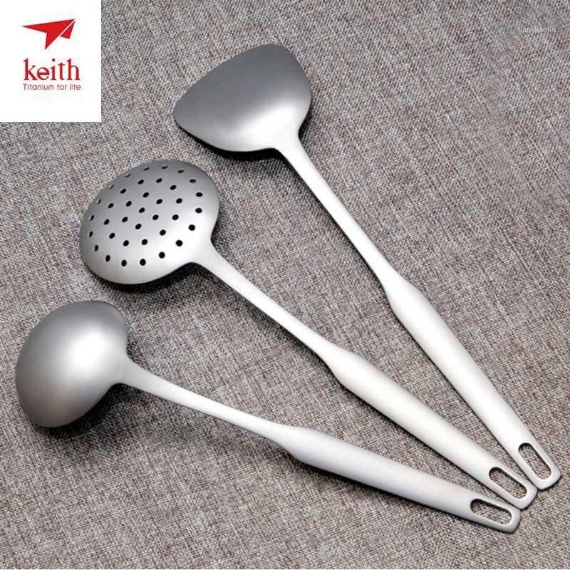 Keith Titanium Three-piece Suit Keith Titanium Spatula Soup Spoon Colander Long Handle Cooking Shovel Tools Ti87031
Keith Titanium Three-piece Suit Keith Titanium Spatula Soup Spoon Colander Long Handle Cooking Shovel Tools Ti87031