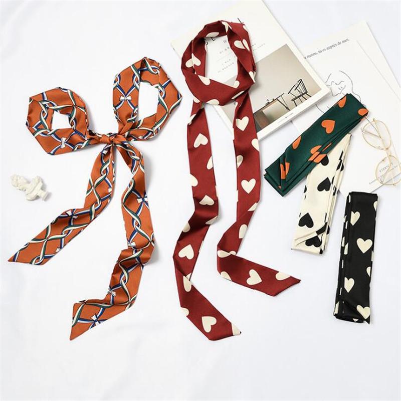 2021 Long Silk Skinny Neck Scarf Heart Print Foulard Hair Scarves Head Band 200*5cm Joker Bag Handle Ribbon Cap Tie Lady Belt
2021 Long Silk Skinny Neck Scarf Heart Print Foulard Hair Scarves Head Band 200*5cm Joker Bag Handle Ribbon Cap Tie Lady Belt