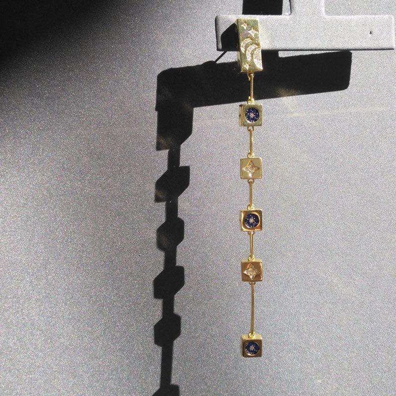 Fantasy Star And Moon Earring S925 Sterling Silver Female Multi-Fashion Square Long Bohemian Style Brand Jewelry Stud, Golden;silver
Fantasy Star And Moon Earring S925 Sterling Silver Female Multi-Fashion Square Long Bohemian Style Brand Jewelry Stud, Golden;silver