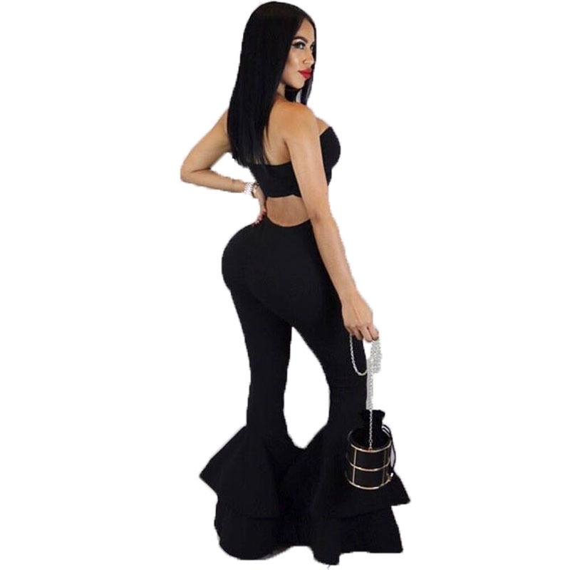 Easy Chic Vintage Ruffles Trousers Women High Waist Hippie Slim Gypsy Bell Bottom Pants Female Flare Palazzo Fashion Streetwear 201102