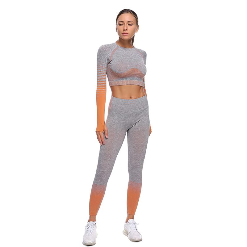 3Pcs Women Yoga Suit Seamless Sportswear Set Long Sleeve Bra Pant Workout Tracksuit Gym Legging High Waisted Yoga Pants, Gray orange
3Pcs Women Yoga Suit Seamless Sportswear Set Long Sleeve Bra Pant Workout Tracksuit Gym Legging High Waisted Yoga Pants, Gray orange